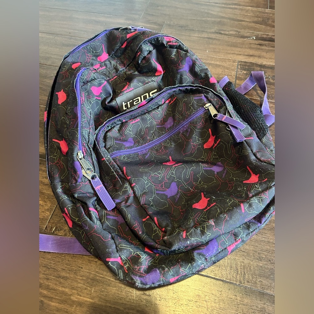 Trans by Jansport Black and Purple Backpack